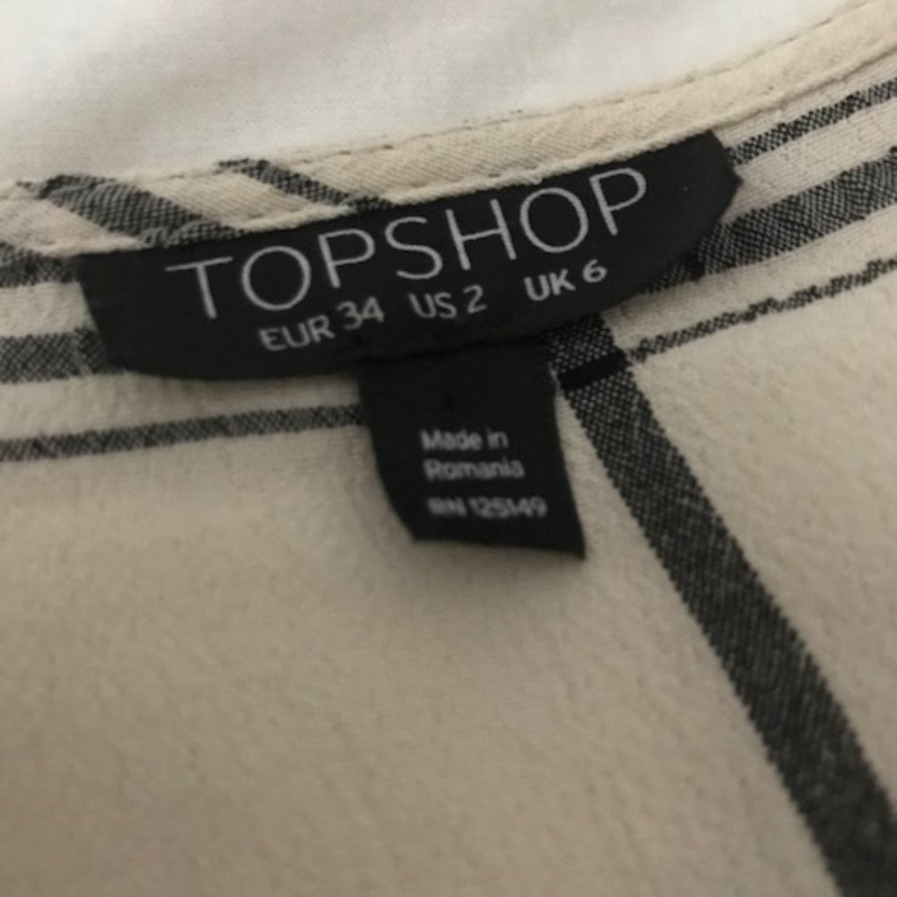 Topshop Asymmetrical Button Blouse - Picture 4 of 4